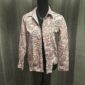 Pink Paisley Chaps Button Up